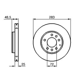 BOSCH Brzdový kotúč vetraný Ø282,5mm   0 986 479 132_thumb5