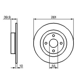 BOSCH Brzdový kotúč plny Ø260.5mm   0 986 479 128_thumb5