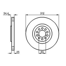 BOSCH Brzdový kotúč vetraný Ø312mm   0 986 478 467_thumb5