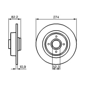 BOSCH Brzdový kotúč plny Ø274mm   0 986 479 108_thumb5