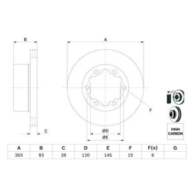 BOSCH Brzdový kotúč vetraný Ø303mm   0 986 479 296_thumb5