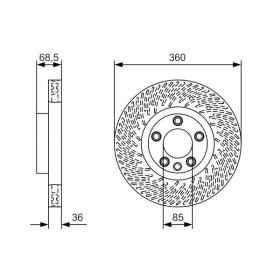 BOSCH Brzdový kotúč vetraný Ø360mm   0 986 479 B12_thumb5