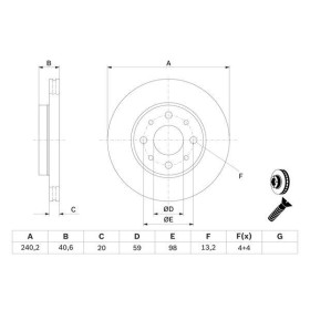 BOSCH Brzdový kotúč vetraný Ø240.5mm   0 986 479 B76_thumb5