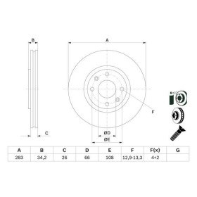 BOSCH Brzdový kotúč vetraný Ø283mm   0 986 478 979_thumb5