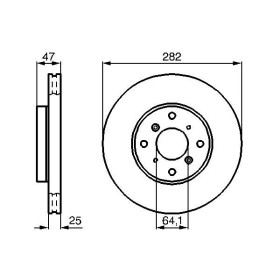 BOSCH Brzdový kotúč vetraný Ø282mm   0 986 478 982_thumb5