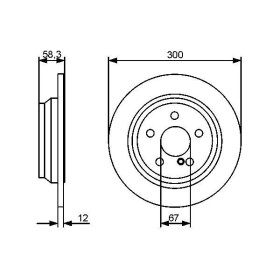 BOSCH Brzdový kotúč plny Ø300mm   0 986 479 414_thumb5