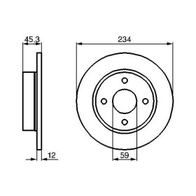 BOSCH Brzdový kotúč plny Ø233,8mm   0 986 478 288_thumb5