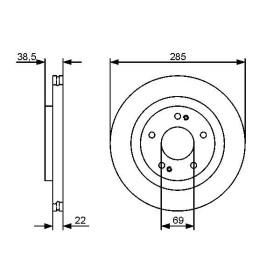 BOSCH Brzdový kotúč vetraný Ø285mm   0 986 479 470_thumb5