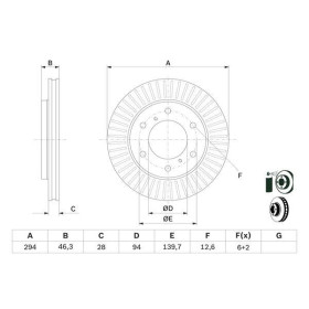 BOSCH Brzdový kotúč vetraný Ø294mm   0 986 479 704_thumb5