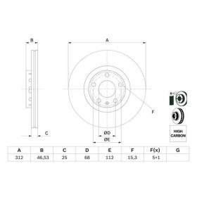 BOSCH Brzdový kotúč vetraný Ø312mm   0 986 479 057_thumb5