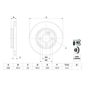 BOSCH Brzdový kotúč vetraný Ø280mm   0 986 479 437_thumb5