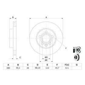 BOSCH Brzdový kotúč vetraný Ø280mm   0 986 479 B50_thumb5