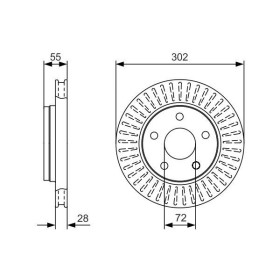 BOSCH Brzdový kotúč vetraný Ø302mm   0 986 479 C38_thumb5