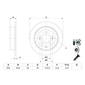 BOSCH Brzdový kotúč plny Ø302mm   0 986 479 E43_thumb5