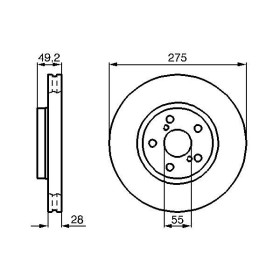 BOSCH Brzdový kotúč vetraný Ø275mm   0 986 478 583_thumb5