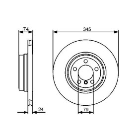 BOSCH Brzdový kotúč vetraný Ø345mm   0 986 479 440_thumb5