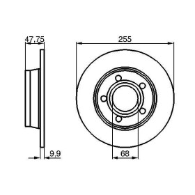 BOSCH Brzdový kotúč plny Ø254.7mm   0 986 478 480_thumb5