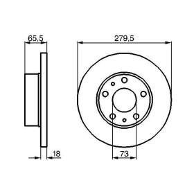 BOSCH Brzdový kotúč plny Ø280mm   0 986 478 843_thumb5