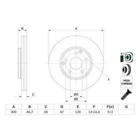 BOSCH Brzdový kotúč vetraný Ø300mm   0 986 478 876_thumb5