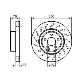 BOSCH Brzdový kotúč dierovany Ø330mm   0 986 478 470_thumb5