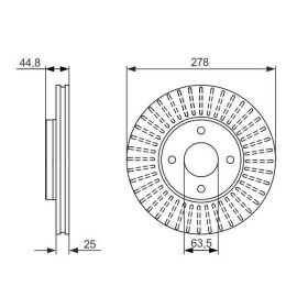 BOSCH Brzdový kotúč vetraný Ø278mm   0 986 479 637_thumb5