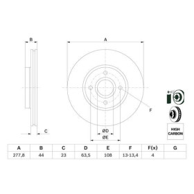 BOSCH Brzdový kotúč vetraný Ø278mm   0 986 479 659_thumb5