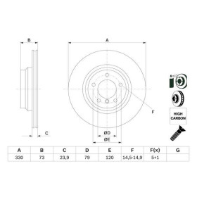 BOSCH Brzdový kotúč vetraný Ø330mm   0 986 479 215_thumb5