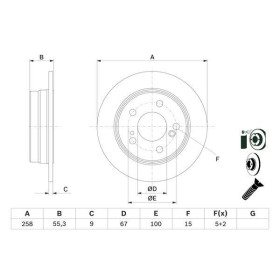 BOSCH Brzdový kotúč plny Ø258mm   0 986 478 188_thumb5