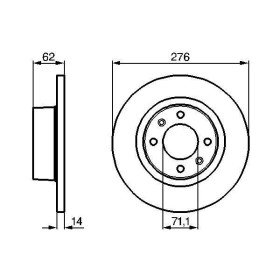 BOSCH Brzdový kotúč plny Ø276,2mm   0 986 478 981_thumb5