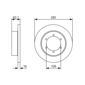 BOSCH Brzdový kotúč plny Ø280mm   0 986 479 539_thumb5