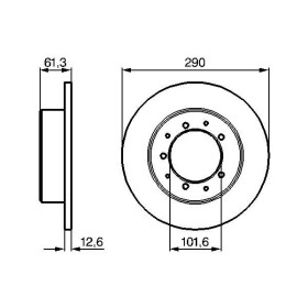 BOSCH Brzdový kotúč plny Ø289,6mm   0 986 478 656_thumb5