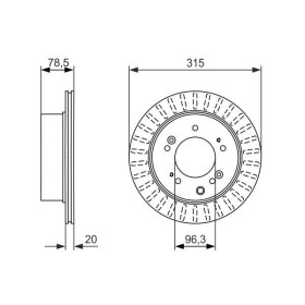 BOSCH Brzdový kotúč vetraný Ø314,7mm   0 986 479 793_thumb5