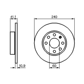 BOSCH Brzdový kotúč plny Ø240mm   0 986 479 189_thumb5