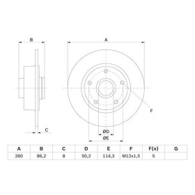 BOSCH Brzdový kotúč plny Ø260mm   0 986 479 708_thumb7