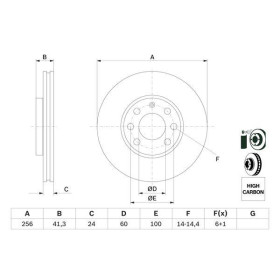 BOSCH Brzdový kotúč vetraný Ø255.9mm   0 986 478 881_thumb5