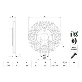 BOSCH Brzdový kotúč vetraný Ø280mm   0 986 479 A00_thumb5