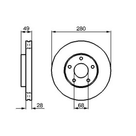 BOSCH Brzdový kotúč vetraný Ø280mm   0 986 479 B61_thumb5