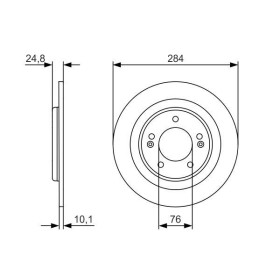 BOSCH Brzdový kotúč plny Ø284mm   0 986 479 A13_thumb5