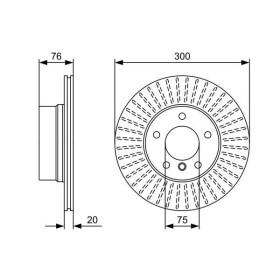 BOSCH Brzdový kotúč vetraný Ø300mm   0 986 479 497_thumb5