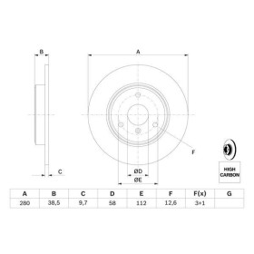 BOSCH Brzdový kotúč plny Ø280mm   0 986 479 305_thumb5