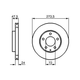 BOSCH Brzdový kotúč vetraný Ø273,5mm   0 986 479 034_thumb5