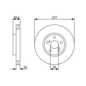 BOSCH Brzdový kotúč vetraný Ø277mm   0 986 479 340_thumb5