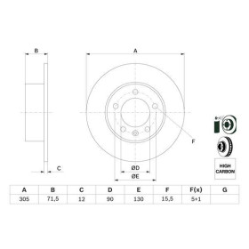 BOSCH Brzdový kotúč plny Ø304,9mm   0 986 479 717_thumb5