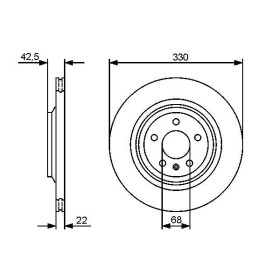 BOSCH Brzdový kotúč vetraný Ø330mm   0 986 479 457_thumb5