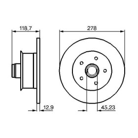 BOSCH Brzdový kotúč plny Ø278mm   0 986 478 136_thumb5