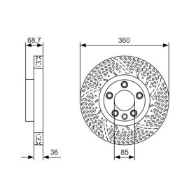 BOSCH Brzdový kotúč vetraný Ø360mm   0 986 479 B13_thumb5