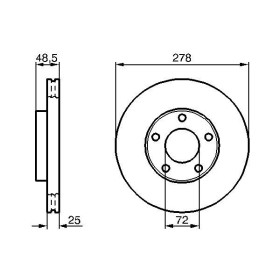 BOSCH Brzdový kotúč vetraný Ø278mm   0 986 479 C68_thumb5