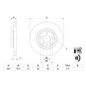 BOSCH Brzdový kotúč vetraný Ø283,9mm   0 986 478 521_thumb5