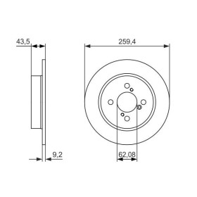 BOSCH Brzdový kotúč plny Ø259,4mm   0 986 479 792_thumb5