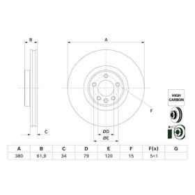 BOSCH Brzdový kotúč vetraný Ø380mm   0 986 479 B18_thumb5